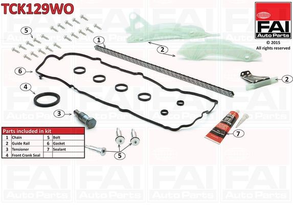 FAI AutoParts Kit cinghia di distribuzione TBK192 TBK192 costo Kit cinghia di distribuzione TOYOTA STARLET FAI AutoParts