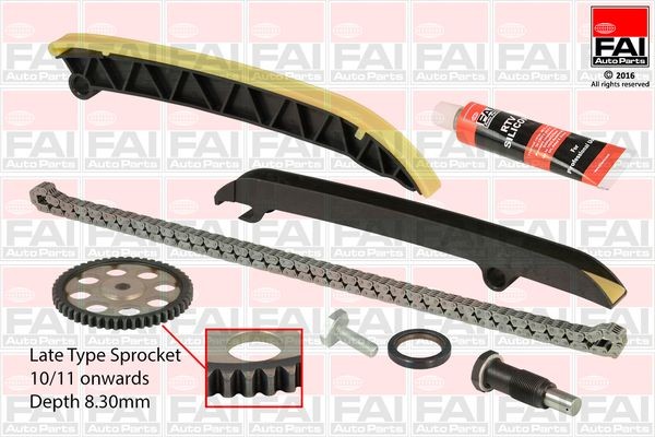 FAI AutoParts Kit de distribuição TCK208L Kit de corrente de distribuição FAI AutoParts Audi Q7 TCK208L