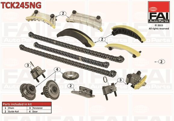 FAI AutoParts Jakoketjusarja TCK245NG Movano C Van (U9) jakoketju FAI AutoParts TCK245NG