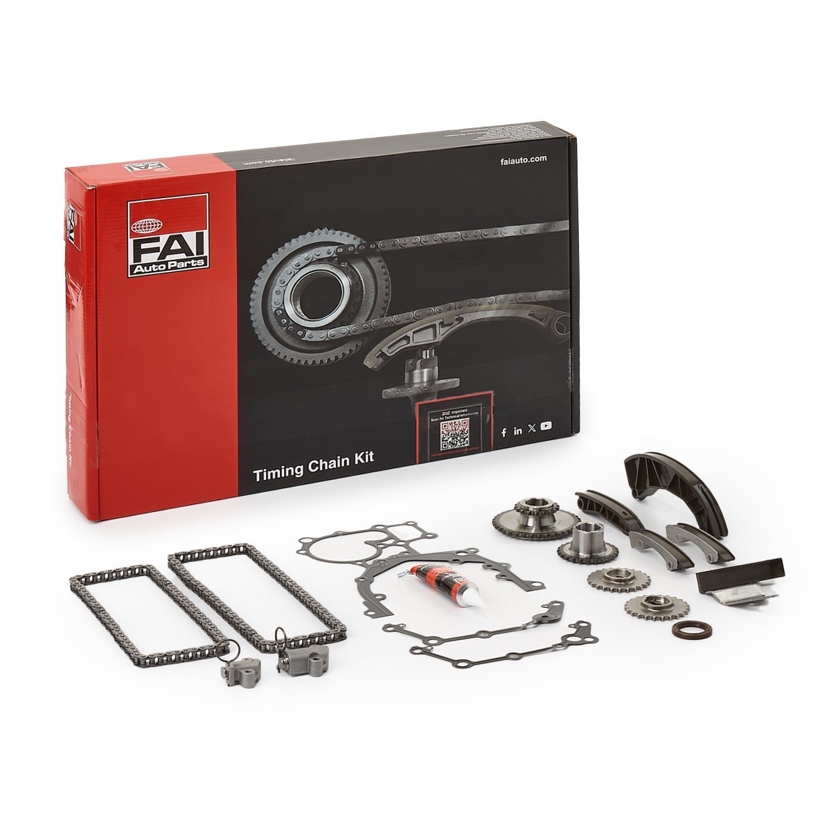 Kit catena distribuzione FAI AutoParts TCK258 FAI AutoParts TCK258 Catena motore Hyundai ACCENT 2011