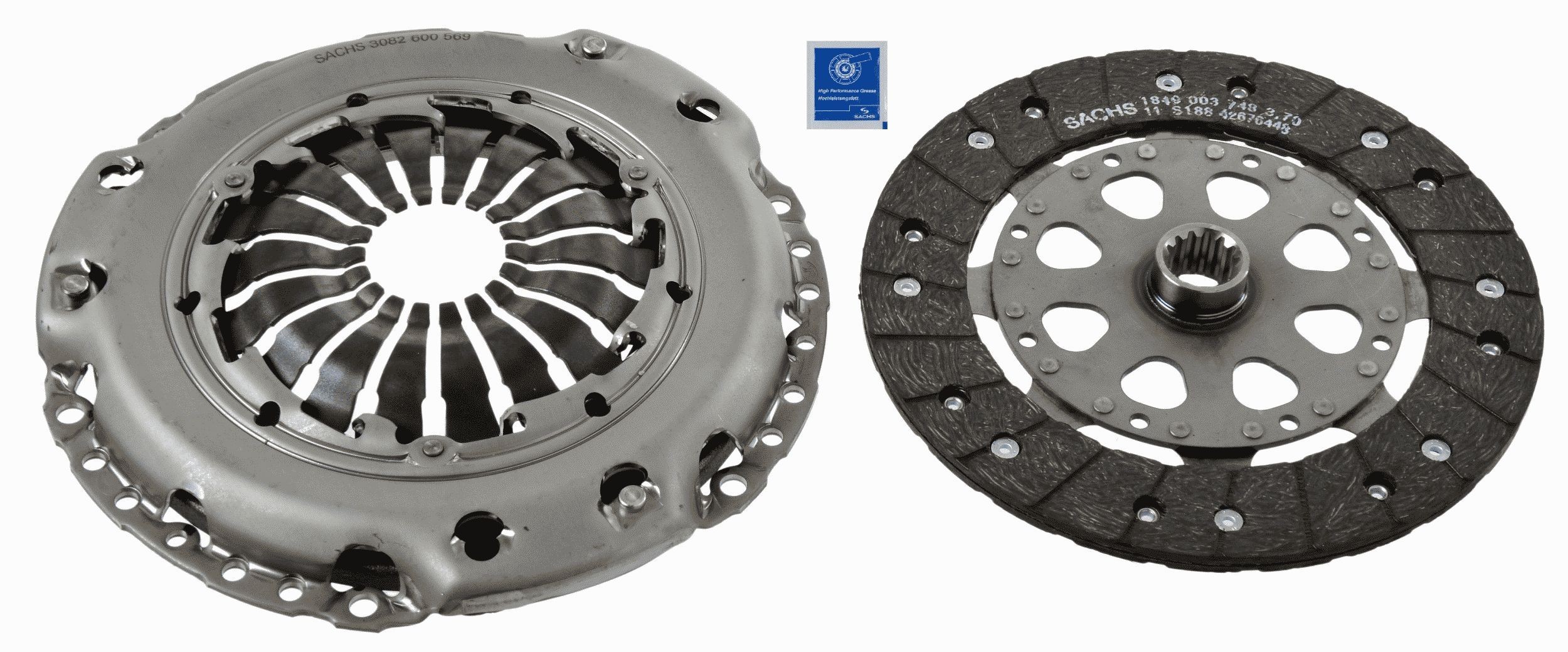 SACHS Kytkinpaketti 3000 951 173 Kytkinpaketti SACHS ilman irroitinlaakeria, 228mm
