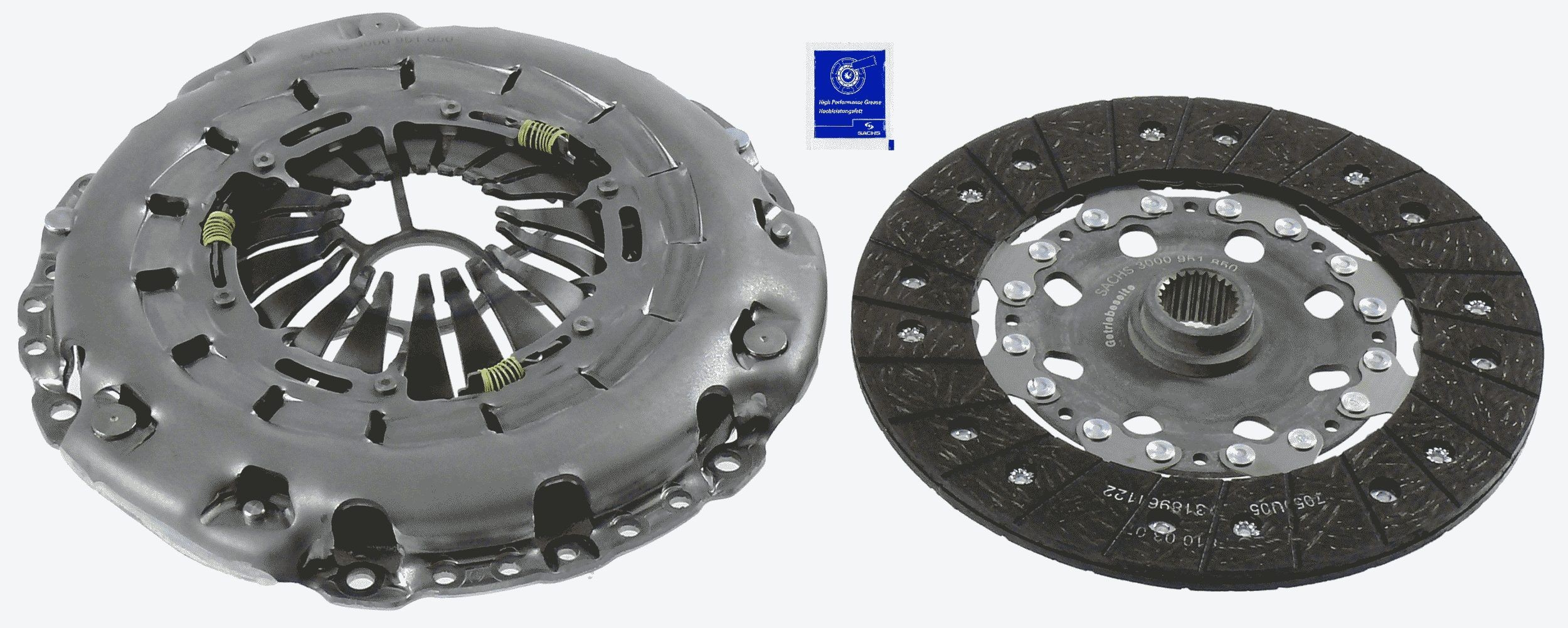 SACHS Clutch kit 3000 951 850 SACHS 3000 951 850 Clutch kit SSANGYONG Rodius I 2.7 Xdi 4WD 165 hp 2012