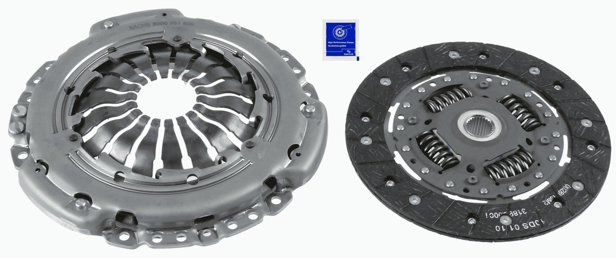SACHS Clutchsett 3000 951 969 SACHS 3000 951 969 Sportsclutch RENAULT Symbol / Thalia II billige