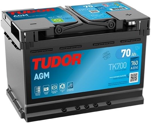 TUDOR Autobatéria TK700 Żtartovacia batéria TUDOR Audi A1 TK700