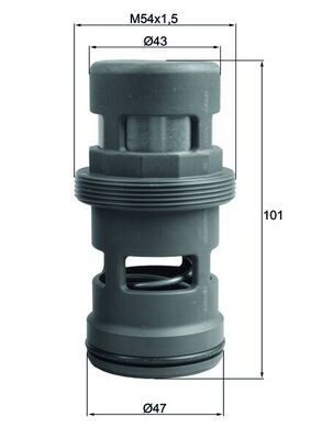 MAHLE Ölkühler-Thermostat TO 18 114 TO 18 114 MAHLE Mercedes Vario Kastenwagen Ölthermostat Kosten