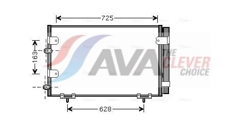 Kondensor, klimatanläggning AVA COOLING SYSTEMS TO5288D AVA COOLING SYSTEMS TO5288D Kondensator TOYOTA PREVIA 2000