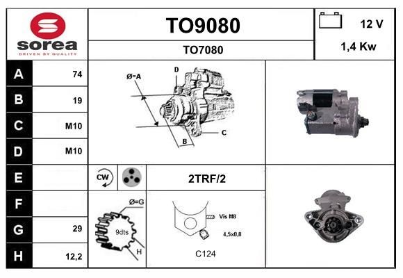SNRA Starter TO9080 SNRA TO9080 Starter Toyota Supra A80 originale pris