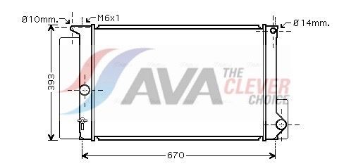 AVA COOLING SYSTEMS Engine radiator TOA2397 AVA COOLING SYSTEMS TOA2397 genuine Corolla X Saloon (E150) engine radiator price