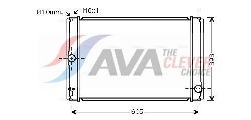 AVA COOLING SYSTEMS Kylare TOA2400 AVA COOLING SYSTEMS TOA2400 Kylare Toyota Auris e15 original