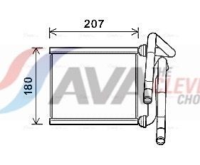 AVA COOLING SYSTEMS Varmeelement, kabinevarme TOA6727 AVA COOLING SYSTEMS TOA6727 Lexus RX AL10 Varmeveksler pris