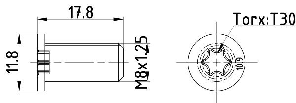MINTEX Vis, disque de frein TPM0013 Vis disque de frein MINTEX CX-30 TPM0013 pas cher