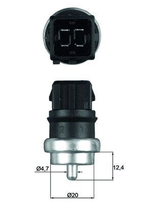 MAHLE Sensor, motortemperatur TSE 14 TSE 14 Kjølevæsketemperatursensor MAHLE CITROЁN XANTIA
