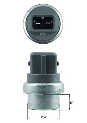 MAHLE Temperatuursensor TSE 23 TSE 23 MAHLE Koelvloeistof temperatuur sensor