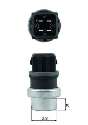 MAHLE Kühlmitteltemperatursensor TSE 24 TSE 24 Sensor Kühlmitteltemperatur CHRYSLER CROSSFIRE MAHLE kaufen