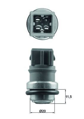 MAHLE Sensor, kølevæsketemp. TSE 31 TSE 31 Temperatursensor MAHLE SUZUKI SWIFT