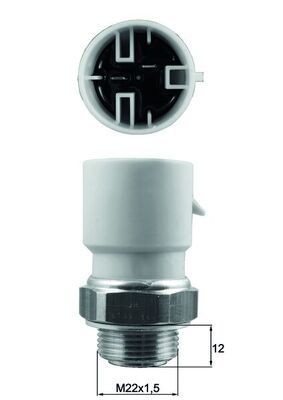 MAHLE Teplotný spínač ventilátora chladenia TSW 61 TSW 61 Teplotný spínač ventilátora chladenia OPEL GRANDLAND X MAHLE