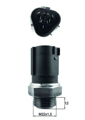 Interruptor de temperatura, ventilador do radiador MAHLE TSW 65 MAHLE TSW 65 Interruptor de temperatura ventilador do radiador Volkswagen TOUAREG 2021