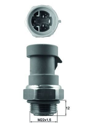 MAHLE Temperatuurschakelaar, radiateurventilator TSW 66 MAHLE TSW 66 Temperatuurschakelaar radiateurventilator Peugeot Boxer Flatbed Vrachtwagen originele prijs