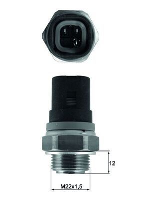MAHLE Interruptor de temperatura, ventilador do radiador TSW 67 MAHLE TSW67 Interruptor de temperatura ventilador do radiador Renault SCÉNIC originais