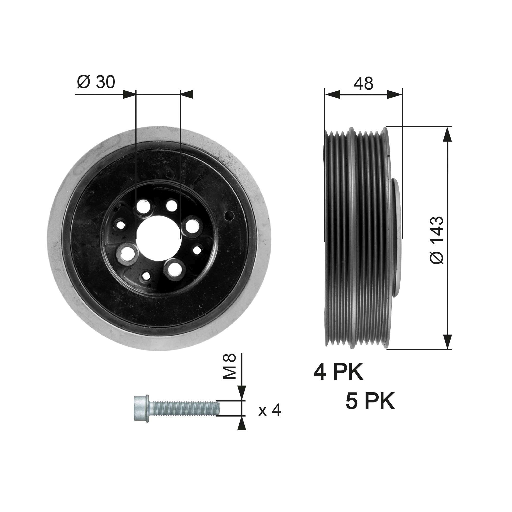 GATES Puleggia cinghia albero a gomiti TVD1015A Costo Puleggia albero motore GATES SKODA DriveAlign TVD1015A