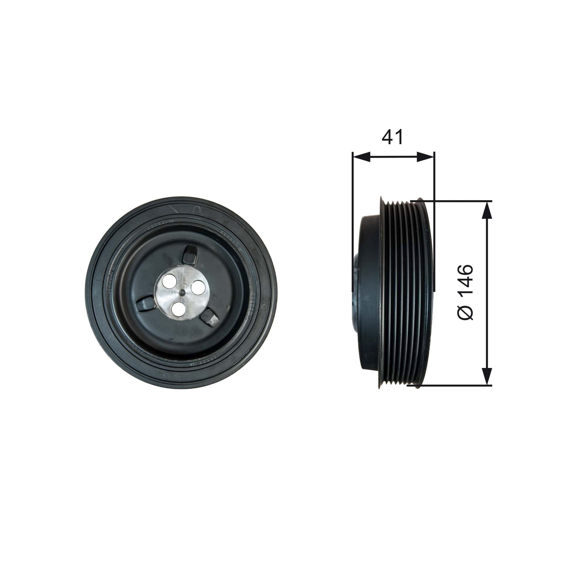 GATES Krukaspoelie TVD1134 TVD1134 Krukaspoelie GATES FORD GALAXY