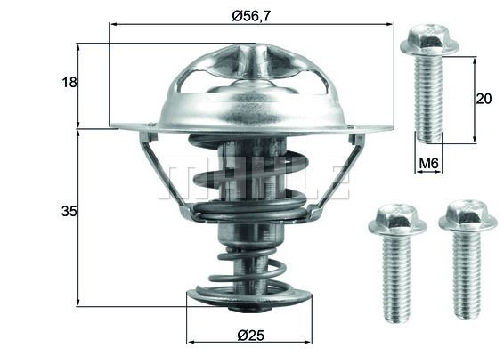 BEHR THERMOT-TRONIK Thermostat d'eau TX 202 90D TX 202 90D Calorstat BEHR THERMOT-TRONIK FORD TOURNEO CONNECT
