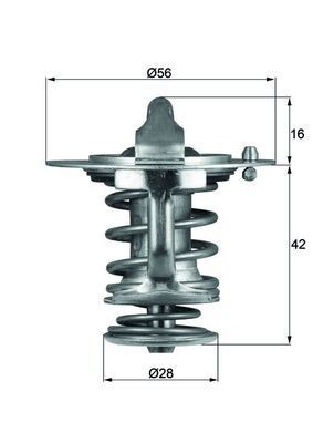 Termostat chladenia MAHLE TX 83 76D MAHLE TX 83 76D: Termostat Mitsubishi PAJERO 2014