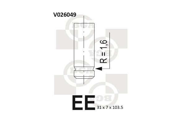 BGA Avgasventil V026049 BGA V026049 Avgasventil Mercedes Vito W447 original