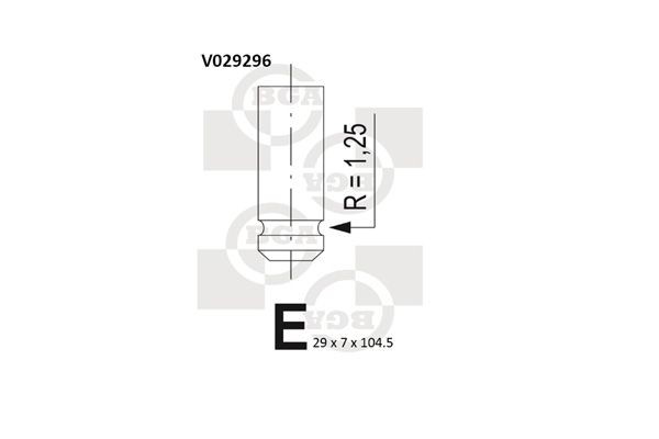 BGA Valvola di scarico V029296 BGA V029296 Valvola di scarico Opel Astra F CC originali prezzo