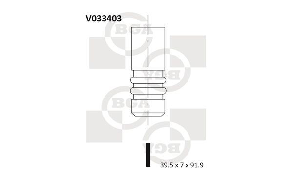 BGA Indsugningsventil V033403 BGA V033403 originale VW Corrado 53i Indsugningsventil hvad koster