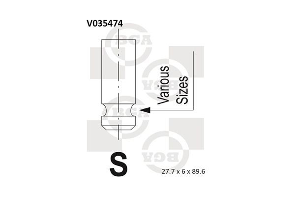 BGA Ieplūdes vārsts V035474 V035474 Ieplūdes vārsts LAND ROVER DISCOVERY BGA