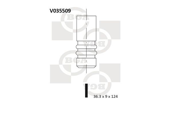 BGA Βαλβίδα εξαγωγής V035509 BGA V035509 Βαλβίδα εξαγωγής FORD Transit Mk4 Van (VE83) σε χαμηλές τιμές