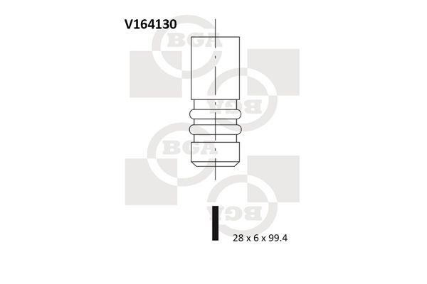 BGA Sisselaskeventiil V164130 Sisselaskeventiil BGA MAZDA V164130