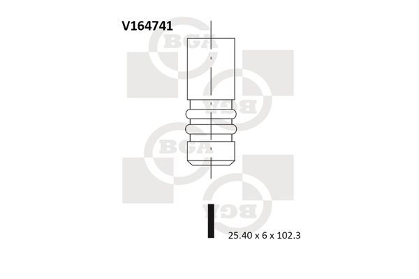 BGA Pakoventtiili V164741 E-sarja Sedan (W214) pakoventtiili BGA V164741