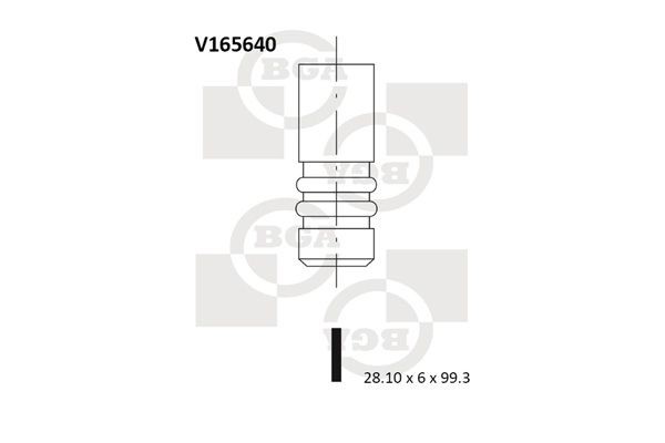 BGA Valvola di aspirazione V165640 BGA V165640 Valvola di aspirazione Subaru LEONE originali