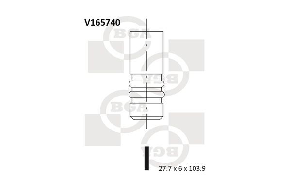 BGA Ieplūdes vārsts V165740 BGA V165740 Ieplūdes vārsts