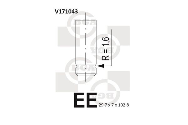 BGA Valvola di scarico V171043 BGA V171043 Valvola di scarico Fiat Marea 185 originale prezzo