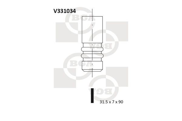 BGA Βαλβίδα εξαγωγής V331034 BGA V331034 Βαλβίδα εξαγωγής Mitsubishi PAJERO SPORT γνήσια