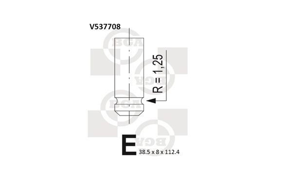 BGA Βαλβίδα εισαγωγής V537708 BGA V537708 Βαλβίδα εισαγωγής 200 Hatchback (XW) τιμες