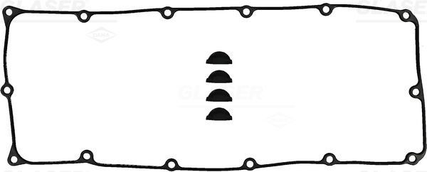 GLASER Tetningssett, topplokkdeksel V59523-00 GLASER V59523-00 Ventildekselpakning S10 III Flatvogn lastebil / Chassis pris