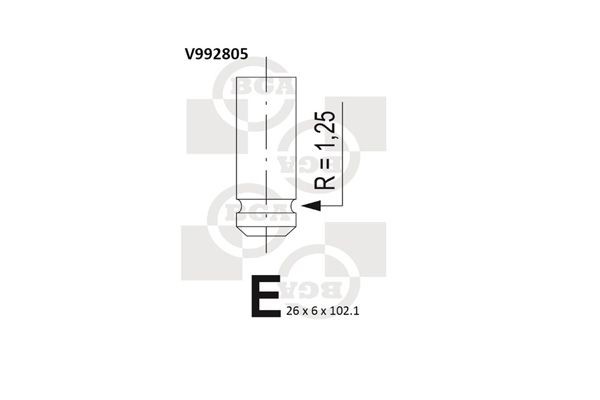 BGA Izplūdes vārsts V992805 BGA V992805 Izplūdes vārsts Daewoo Matiz M150 cena
