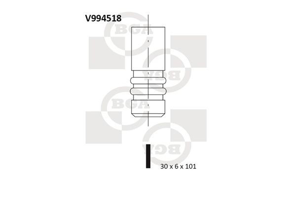 Väljalaskeventiil BGA V994518 BGA V994518 Väljalaskeventiil OPEL ZAFIRA 2004