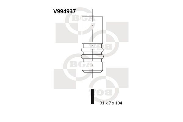 BGA Indsugningsventil V994937 BGA V994937 Volvo 240 Stationcar Indsugningsventil originale pris
