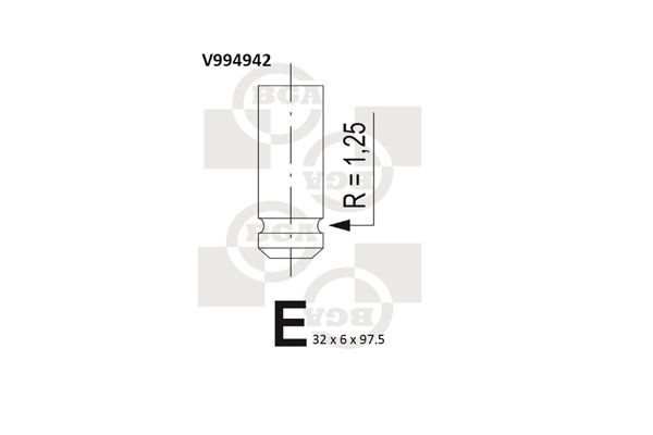 BGA Výpustný ventil V994942 BGA V994942 Výfukový ventil Renault Megane 1 lacné