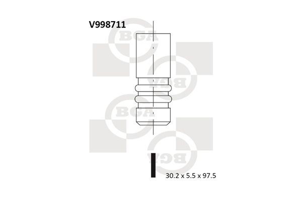 BGA Valvola di scarico V998711 BGA V998711 Valvola di scarico Ford Fiesta Mk6 Van prezzo