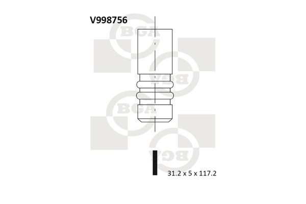 BGA Sisselaskeventiil V998756 BGA V998756 originaal Sisselaskeklapp Chevrolet Cruze j305 hind