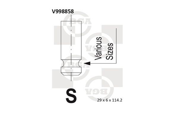 BGA Izplūdes vārsts V998858 BGA V998858 orģinālās Izplūdes vārsts Express 1000-1500 Platforma / Šasija cena