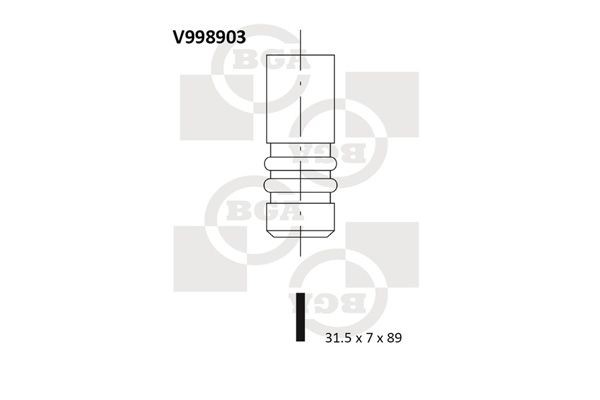 BGA Uitlaatklep V998903 Seat Mii Uitlaatklep BGA V998903