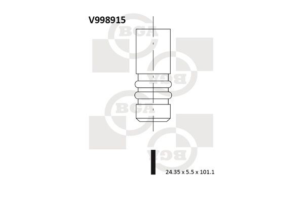 BGA Avgasventil V998915 BGA V998915 Avgasventil IVECO POWER DAILY original