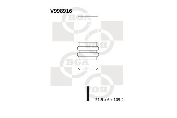BGA Ieplūdes vārsts V998916 BGA V998916 Ieplūdes vārsts